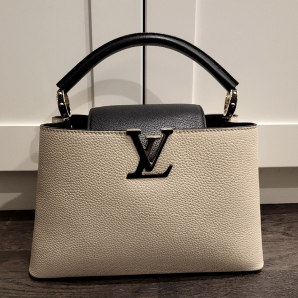 Louis Vuitton Cream and Black Satchel - Picture 2 of 6